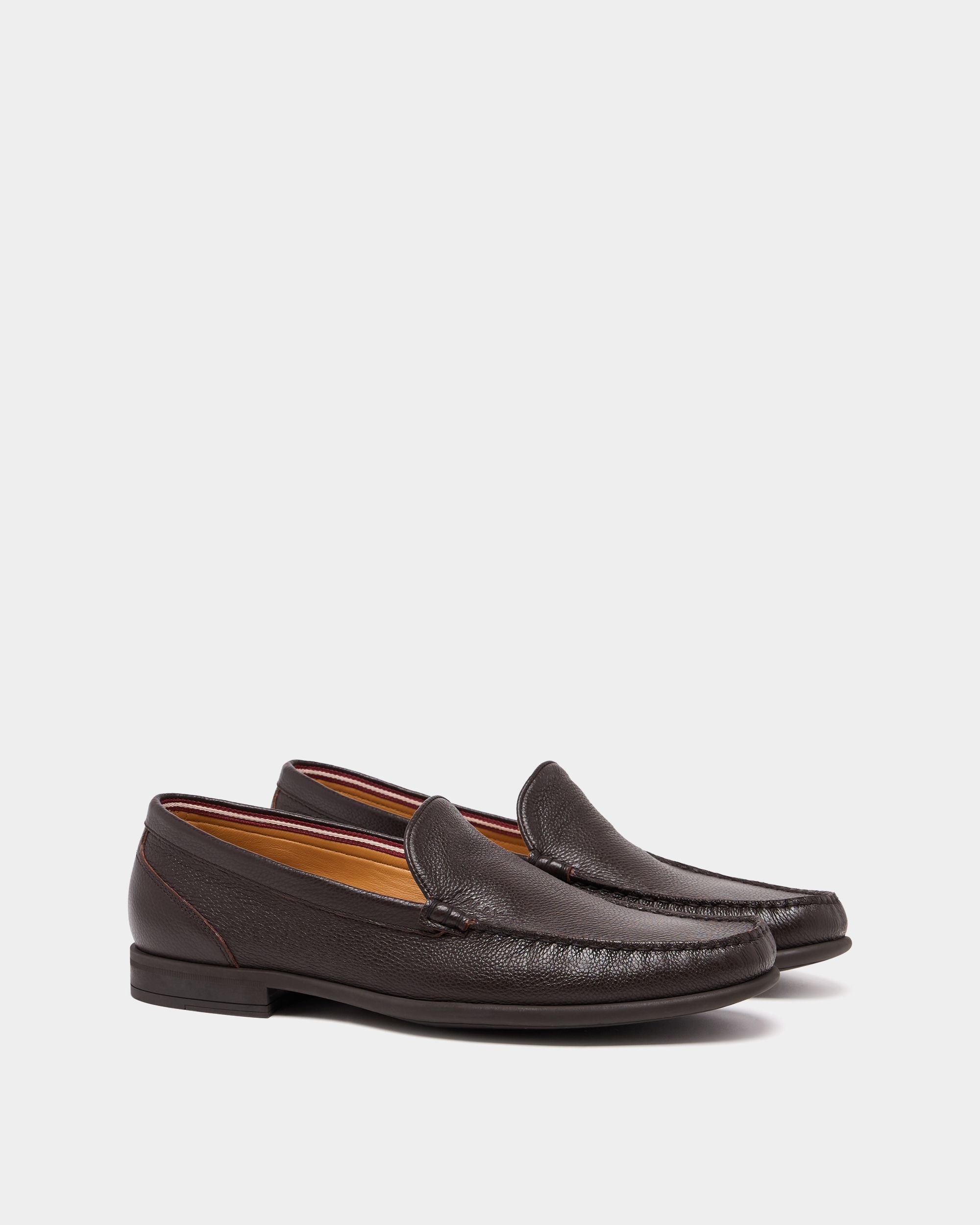 Bally Global - Drift Loafer in Ebano Grained Leather - Brown