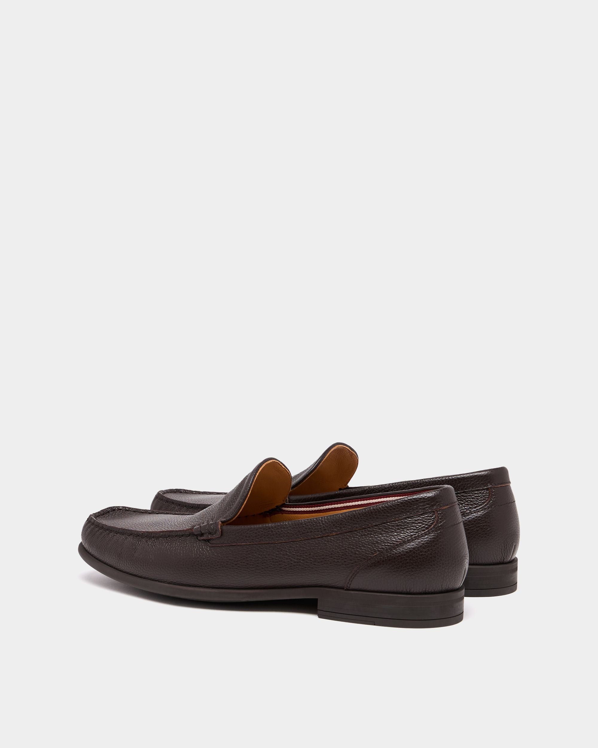Bally Global - Drift Loafer in Ebano Grained Leather - Brown