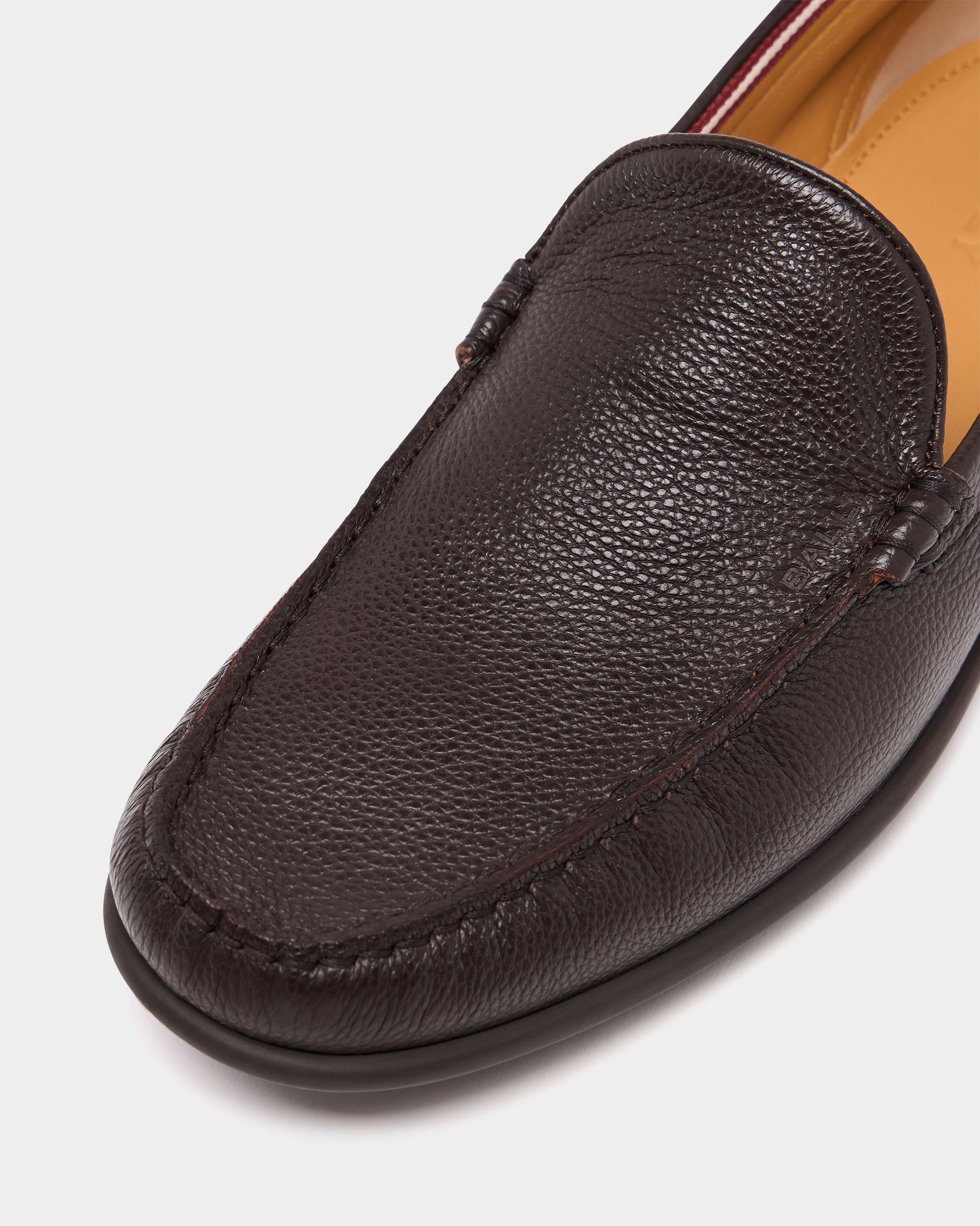 Bally Global - Drift Loafer in Ebano Grained Leather - Brown