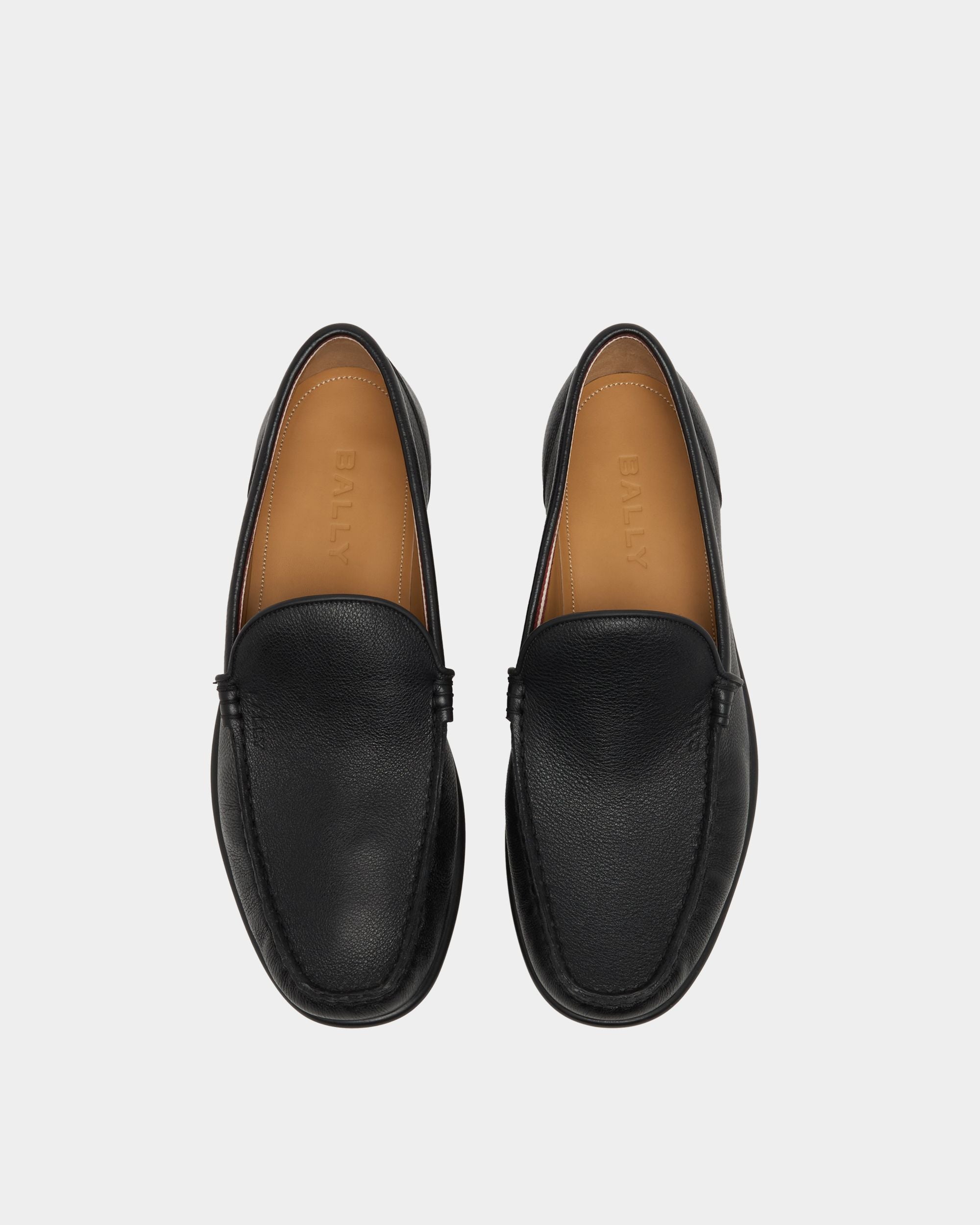 Bally Global - Drift Loafer in Black Grained Leather - Black