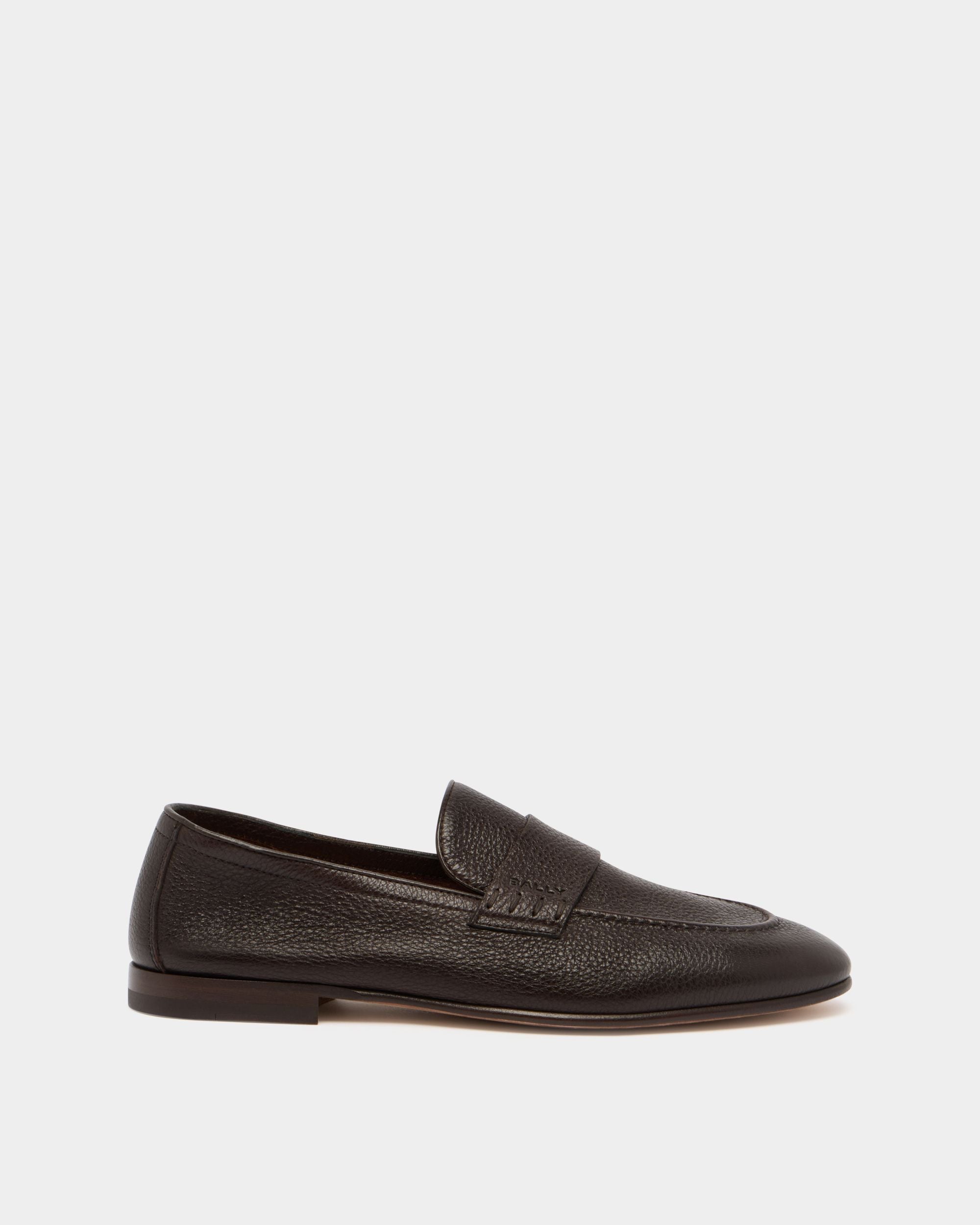 Bally Global - Elios Loafer in Brown Grained Leather - Brown