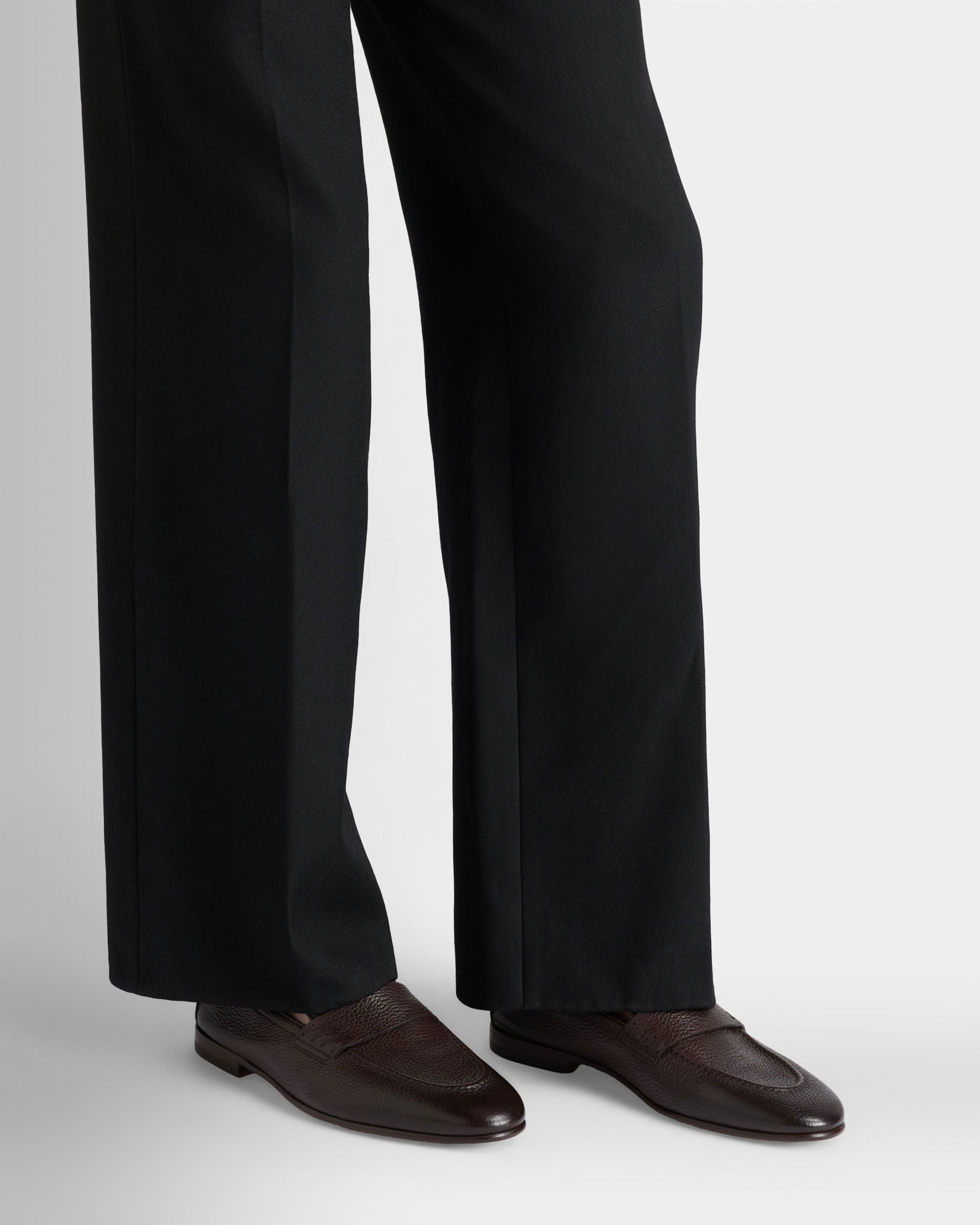 Bally Global - Elios Loafer in Brown Grained Leather - Brown