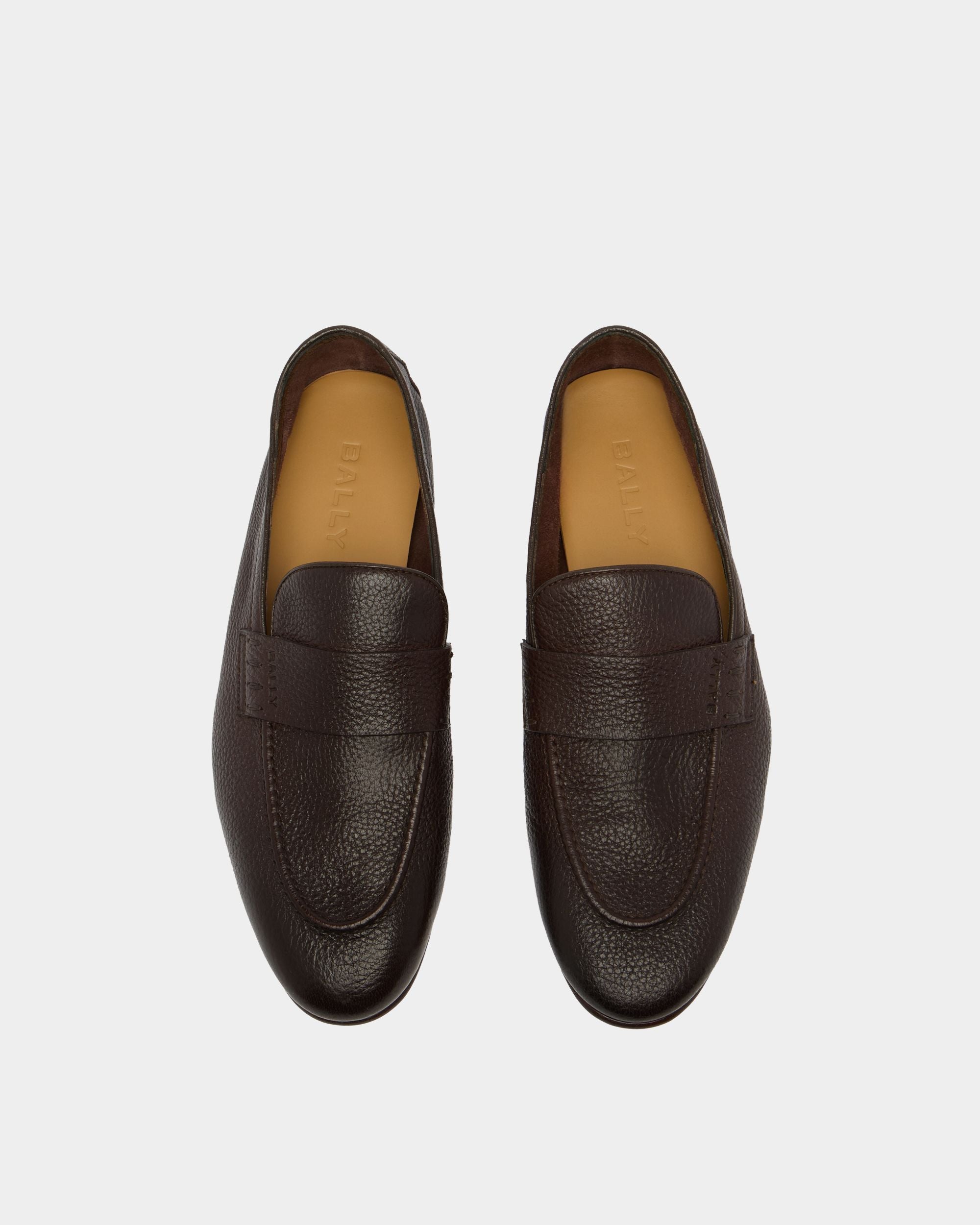 Bally Global - Elios Loafer in Brown Grained Leather - Brown