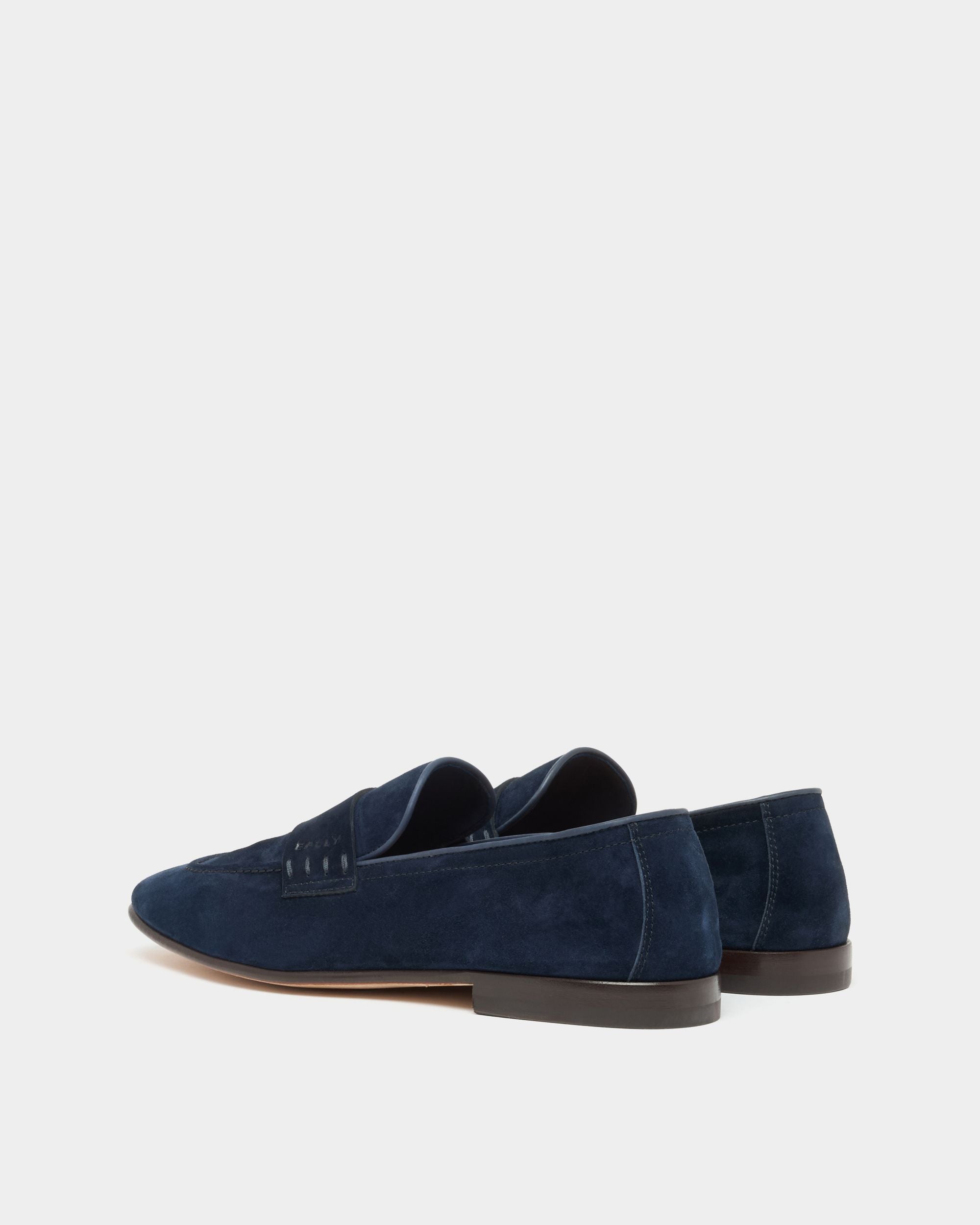 Bally Global - Elios Loafer in Blue Suede - Blue