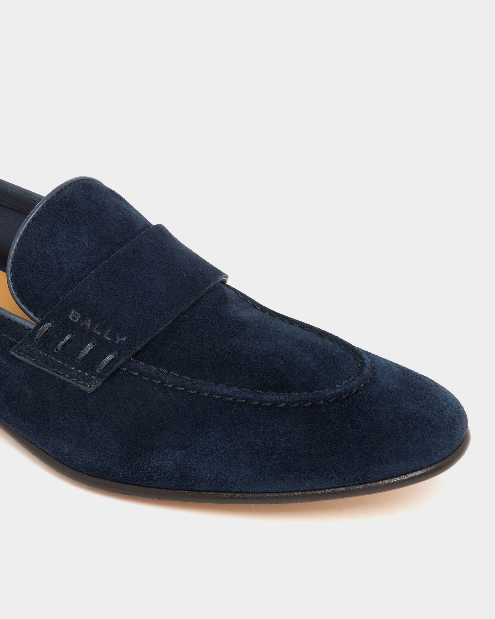 Bally Global - Elios Loafer in Blue Suede - Blue