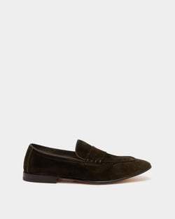 Elios Loafer in Green Suede