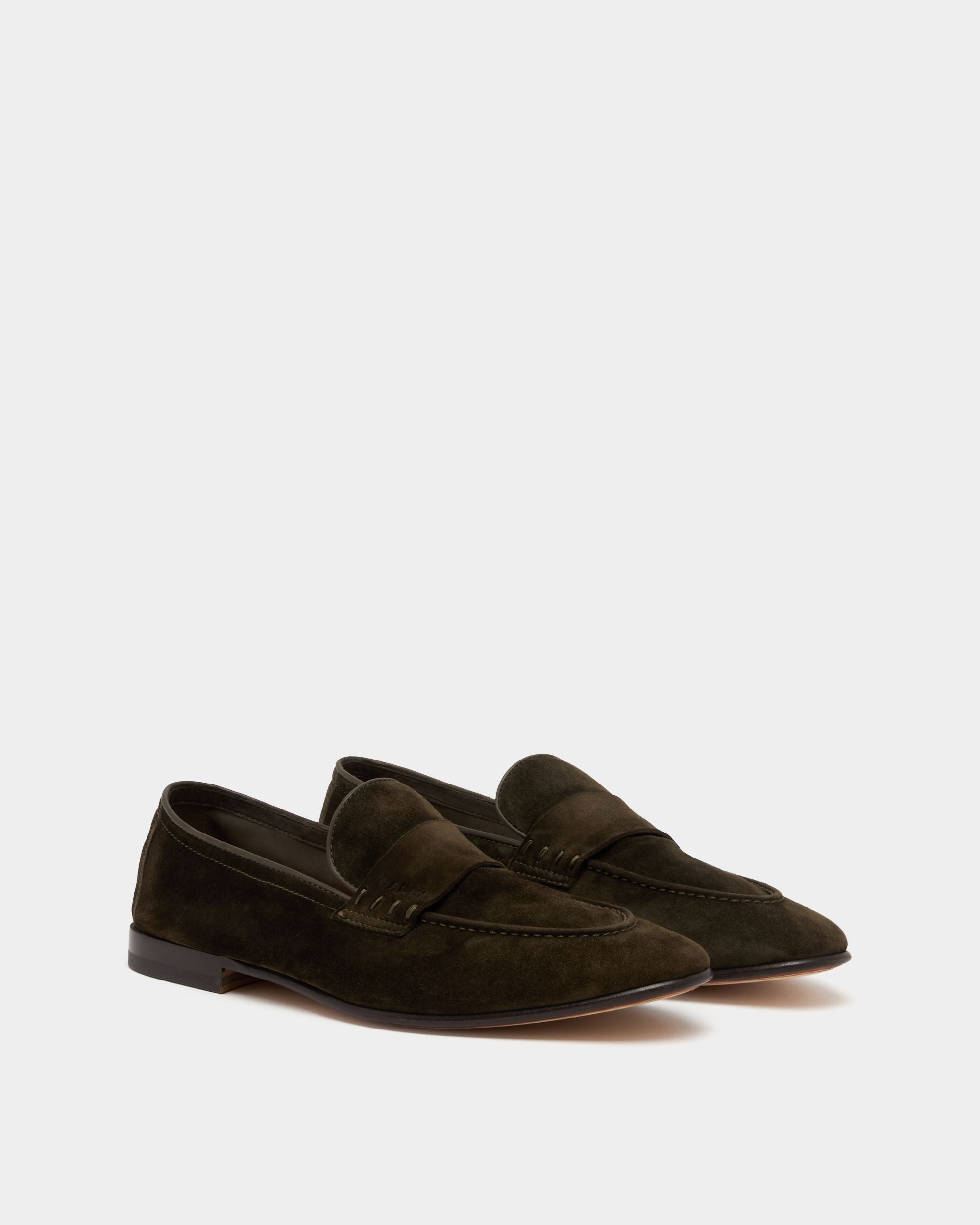 Bally Global - Elios Loafer in Green Suede - Green