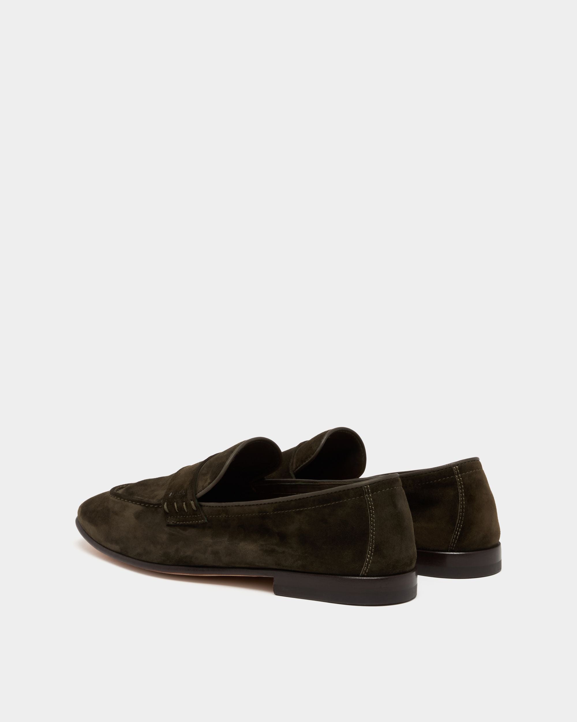Bally Global - Elios Loafer in Green Suede - Green