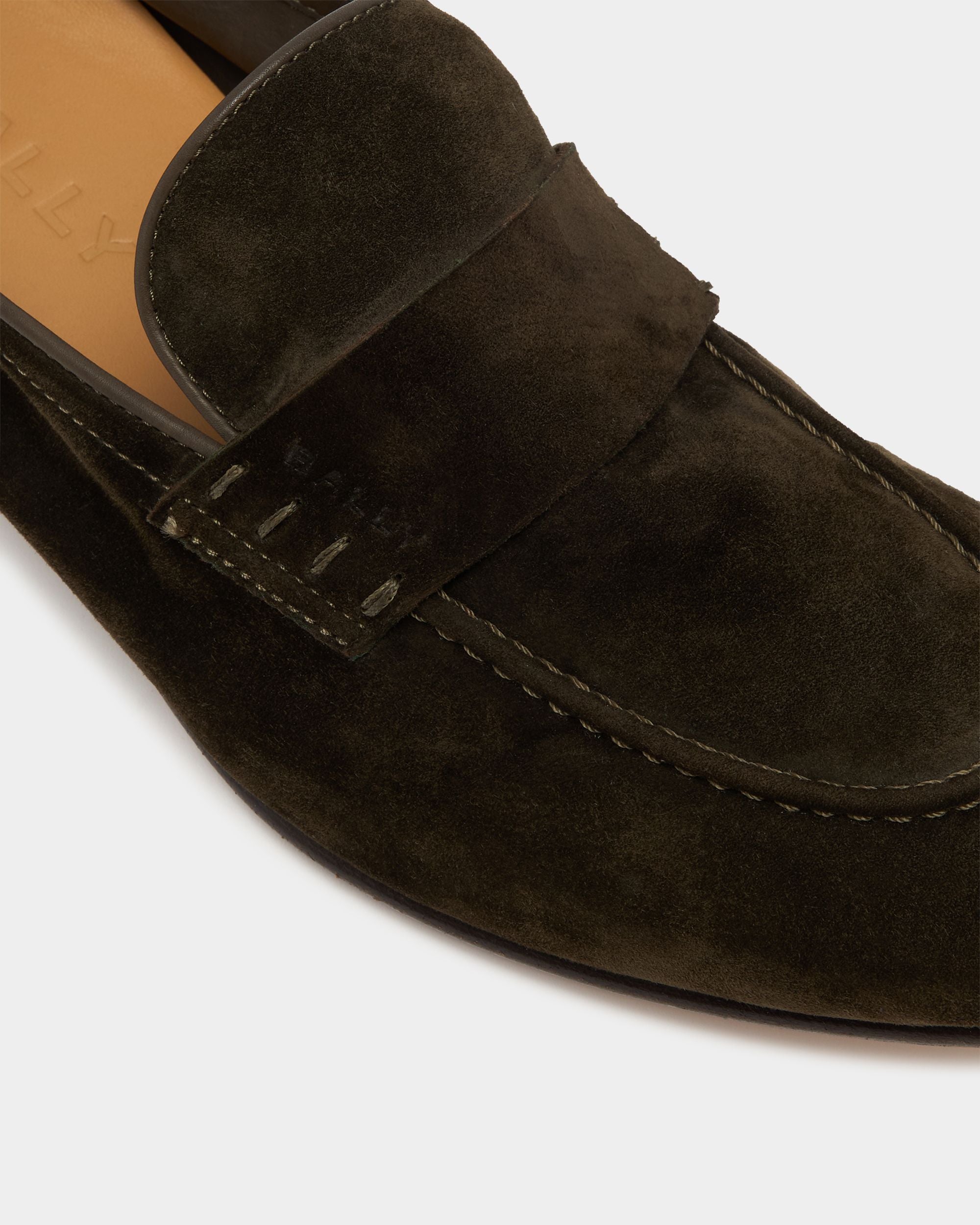 Bally Global - Elios Loafer in Green Suede - Green