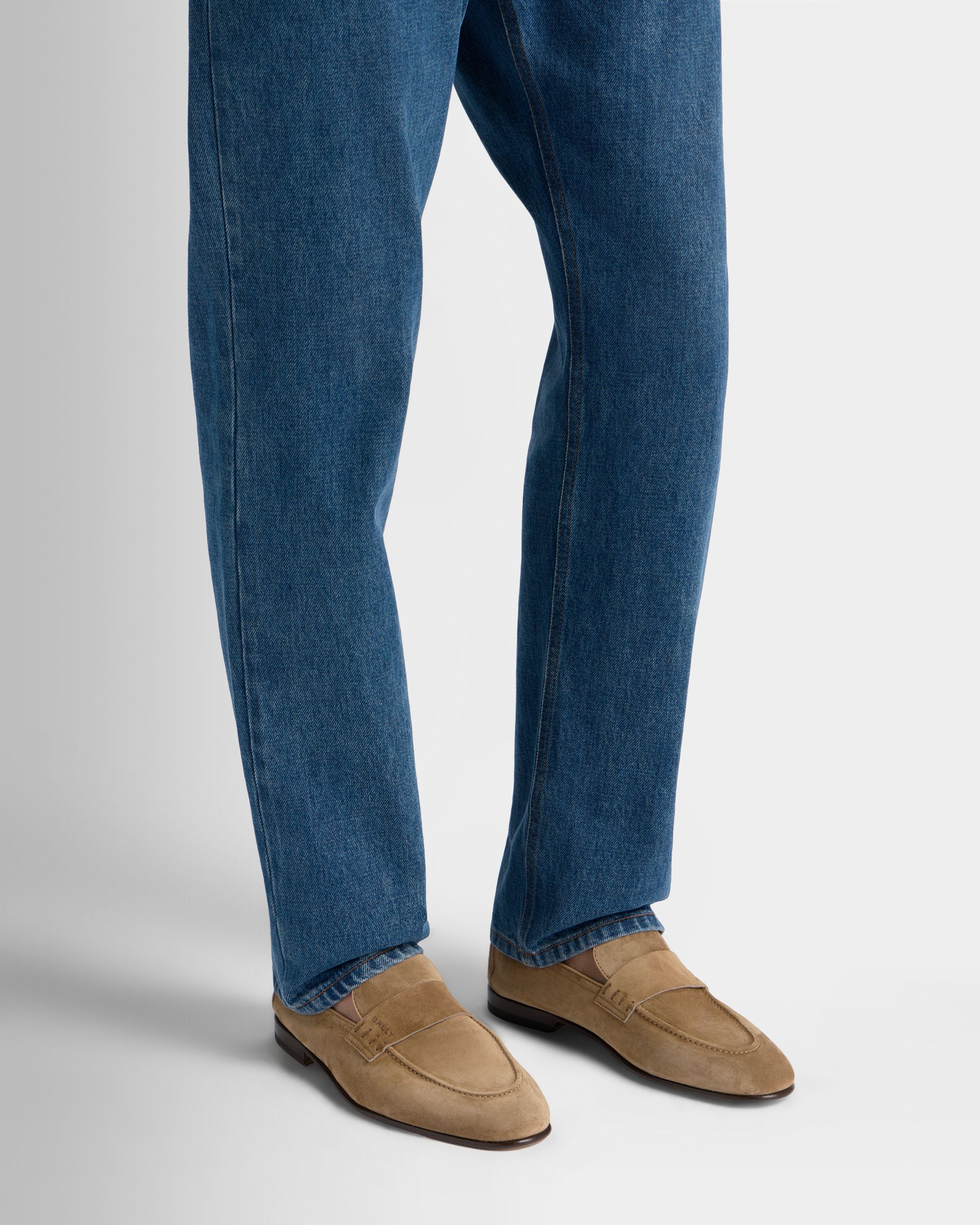 Bally Global - Elios Loafer in Beige Suede - Beige