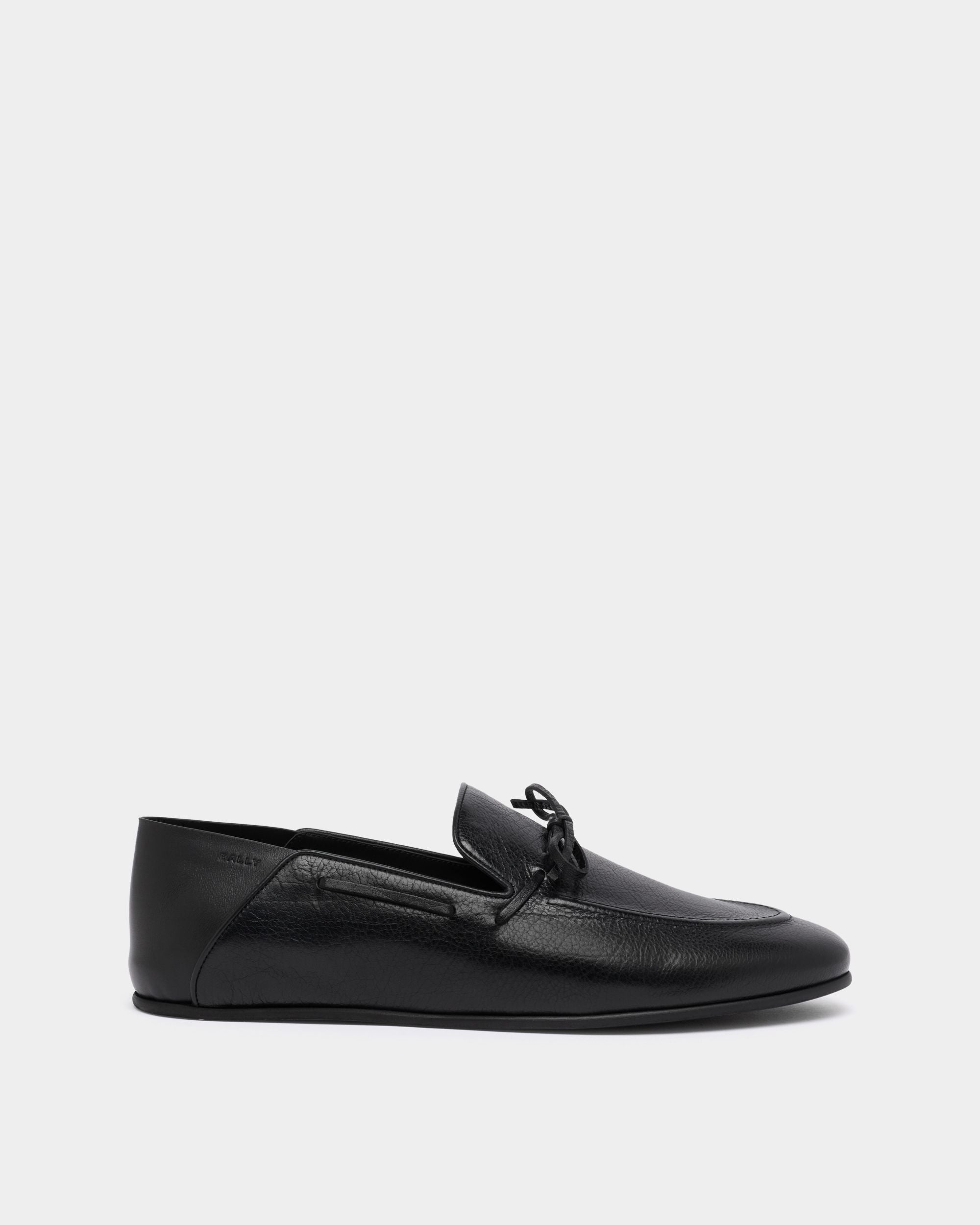 Bally Global - Mocasín Eclat en piel granulada negra - Negro