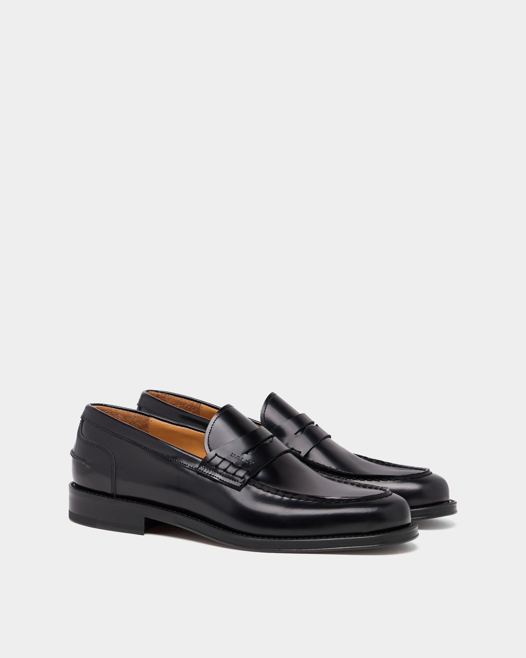 Bally Global - Flair Loafer in Black Brushed Leather - Black