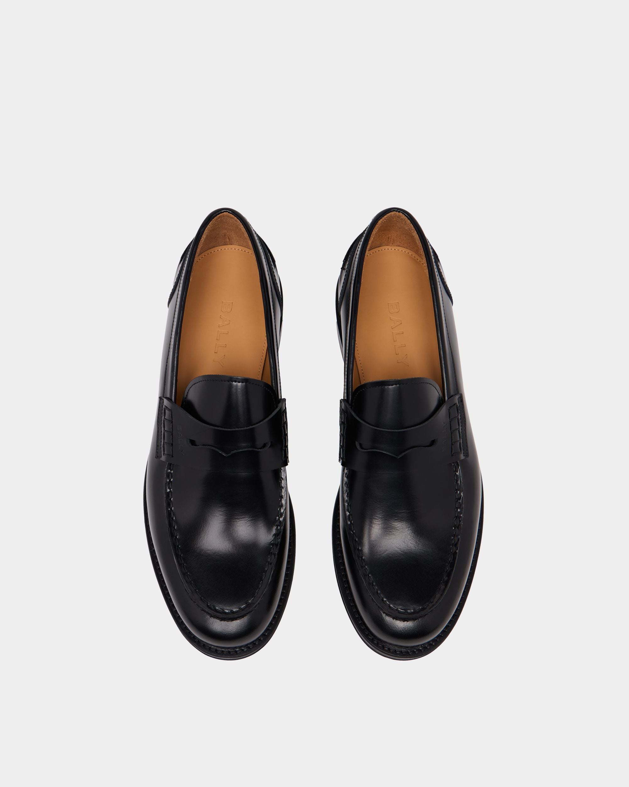Bally Global - Flair Loafer in Black Brushed Leather - Black