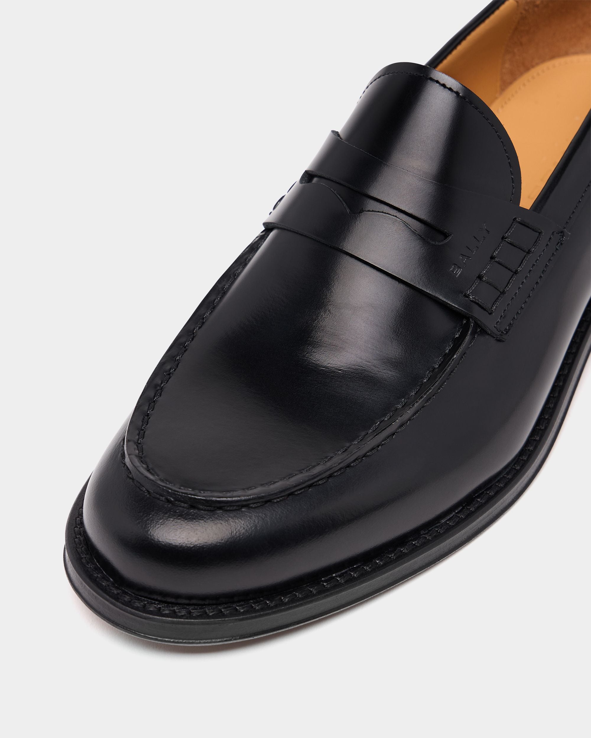 Bally Global - Flair Loafer in Black Brushed Leather - Black