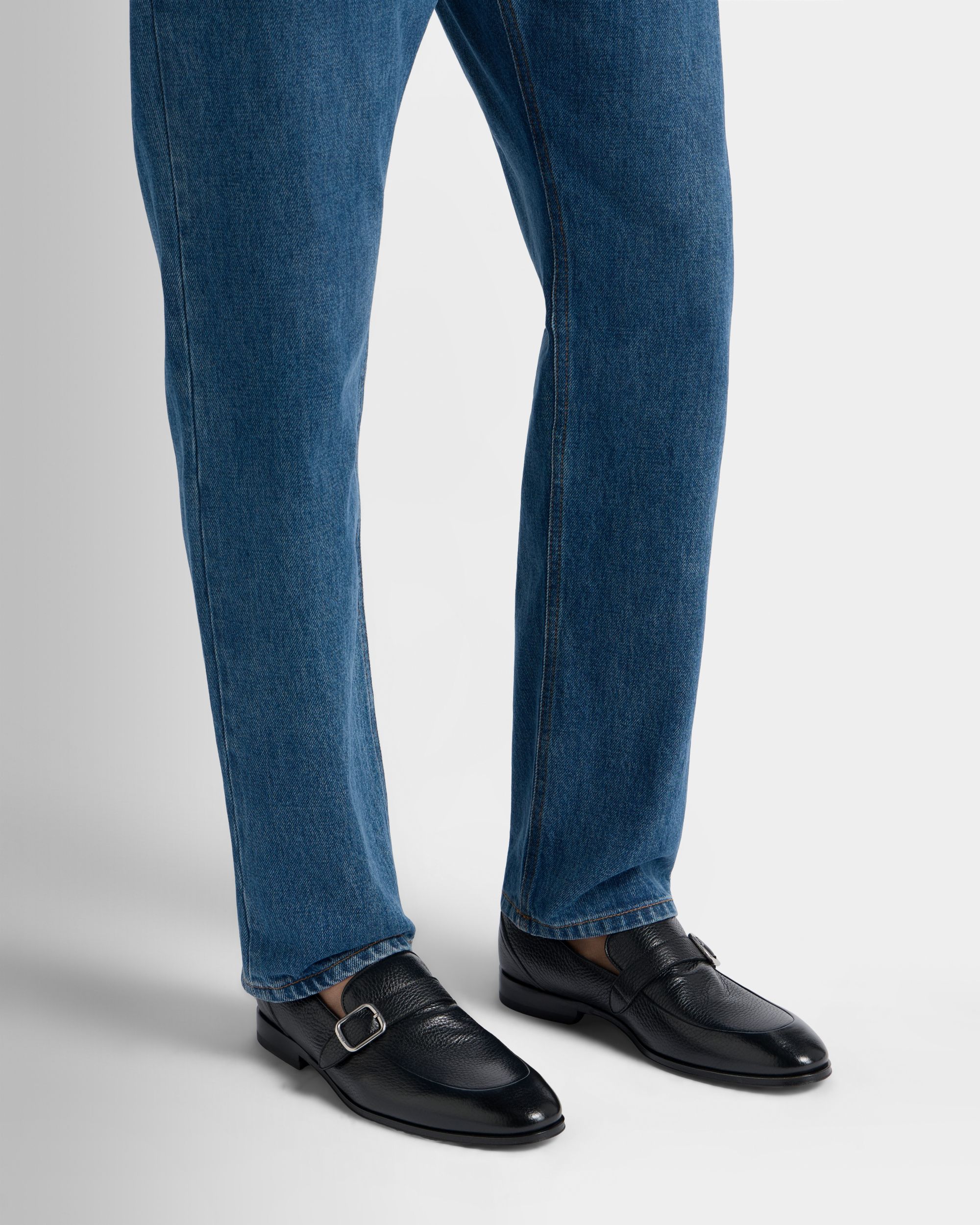 Bally Global - Regent Loafer in Black Grained Leather - Black