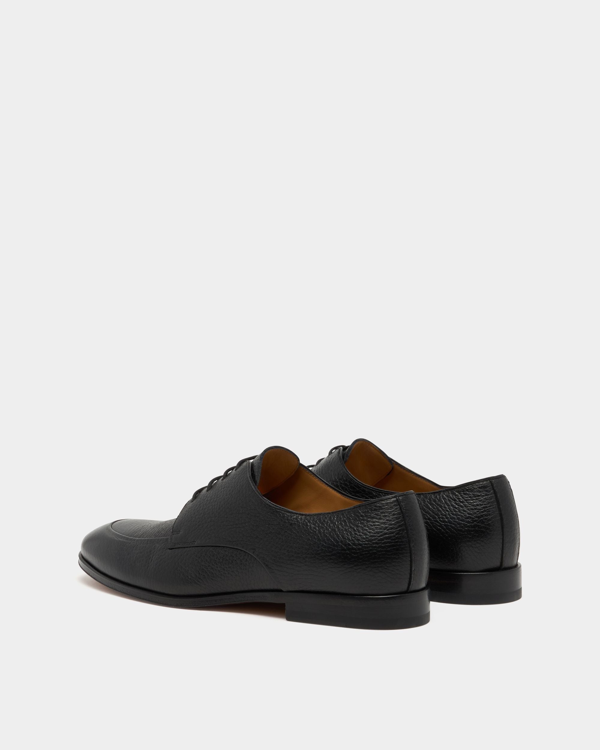 Bally Global - Zapato derby Regent de piel granulada negra - Negro
