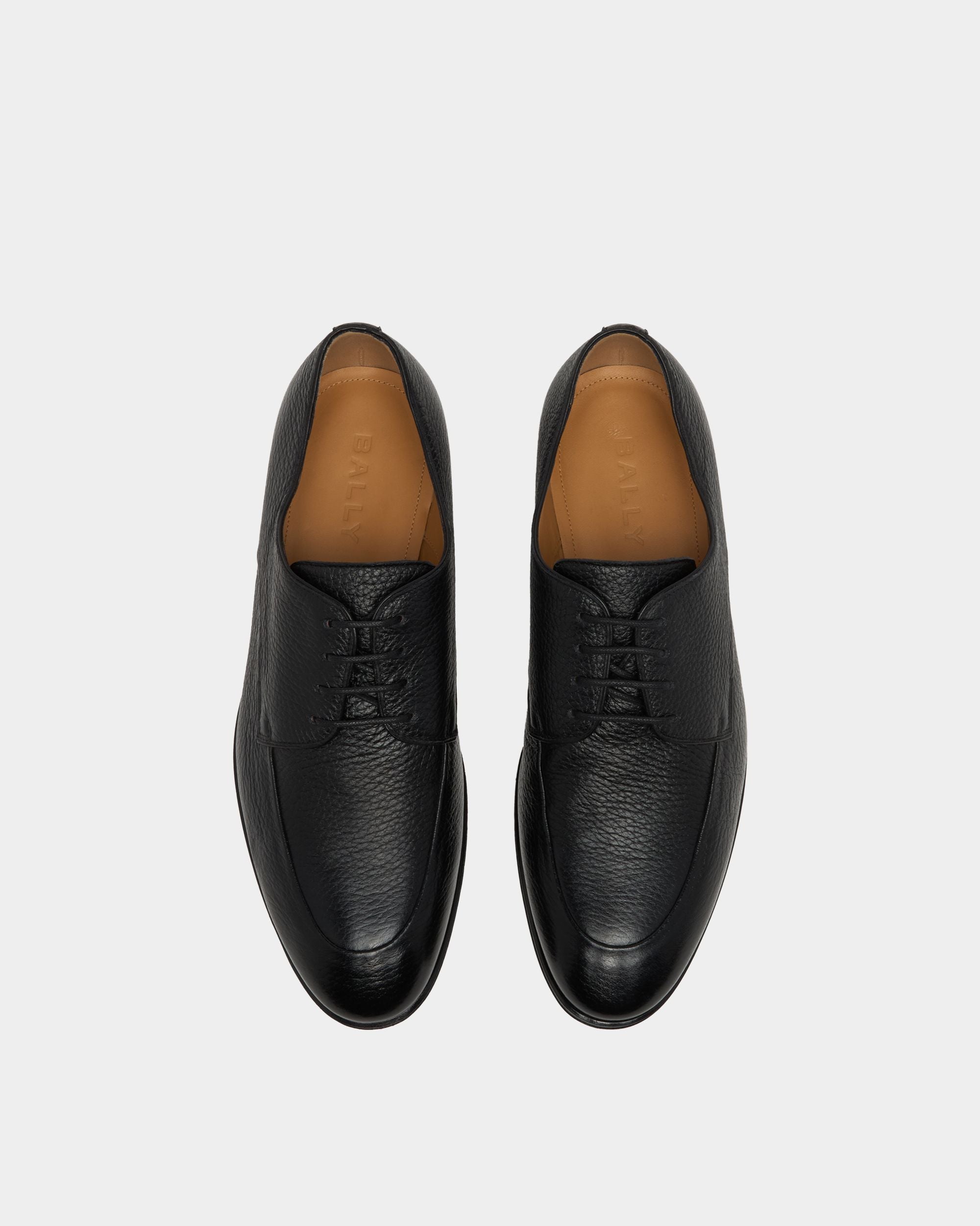 Bally Global - Zapato derby Regent de piel granulada negra - Negro