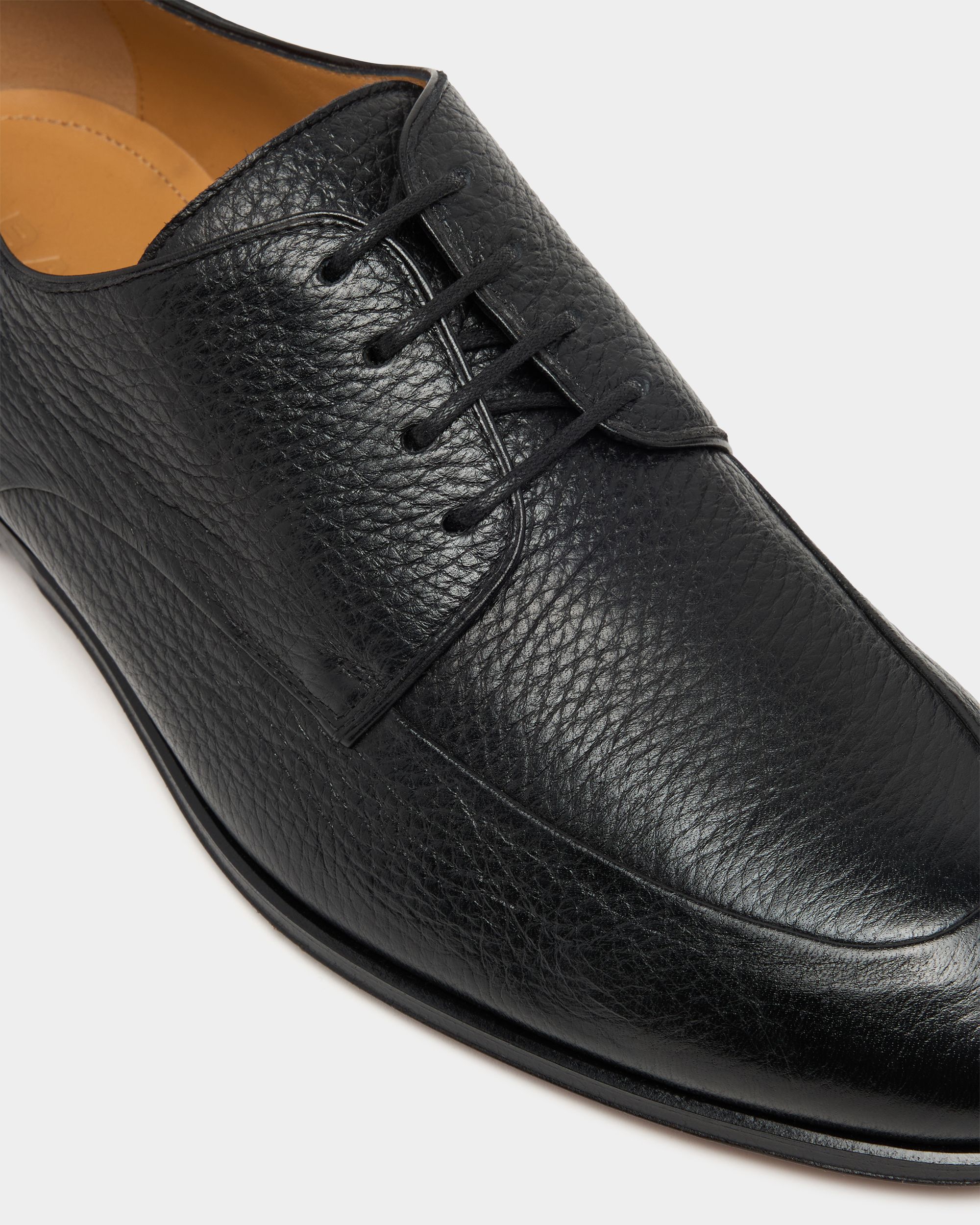 Bally Global - Zapato derby Regent de piel granulada negra - Negro