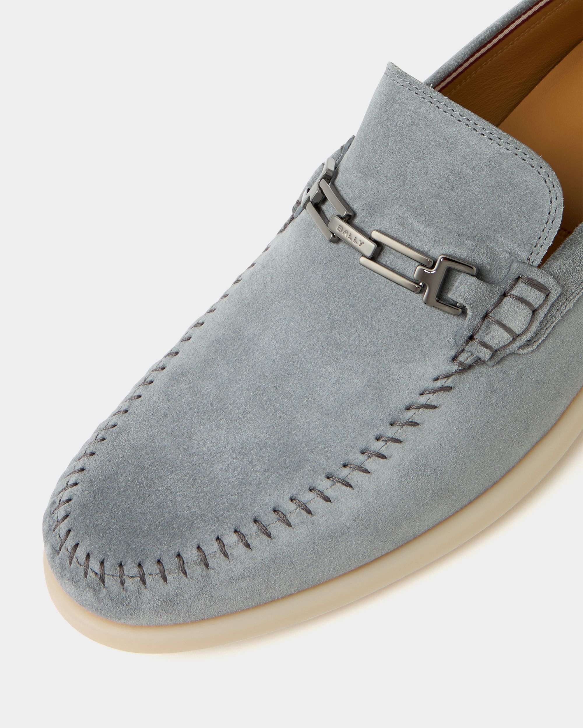 Bally Global - Switz Moc Loafer in Grey Suede - Grey