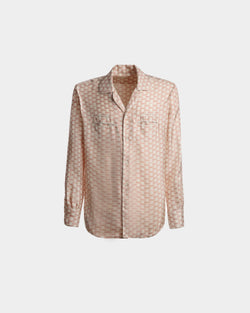 Pennant Print Shirt In Dusty Petal Silk