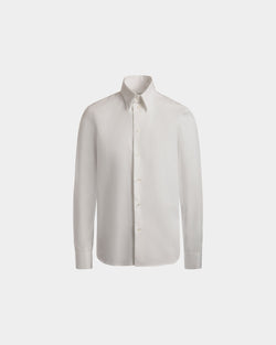 Camisa De Manga Larga De Algodón Blanco