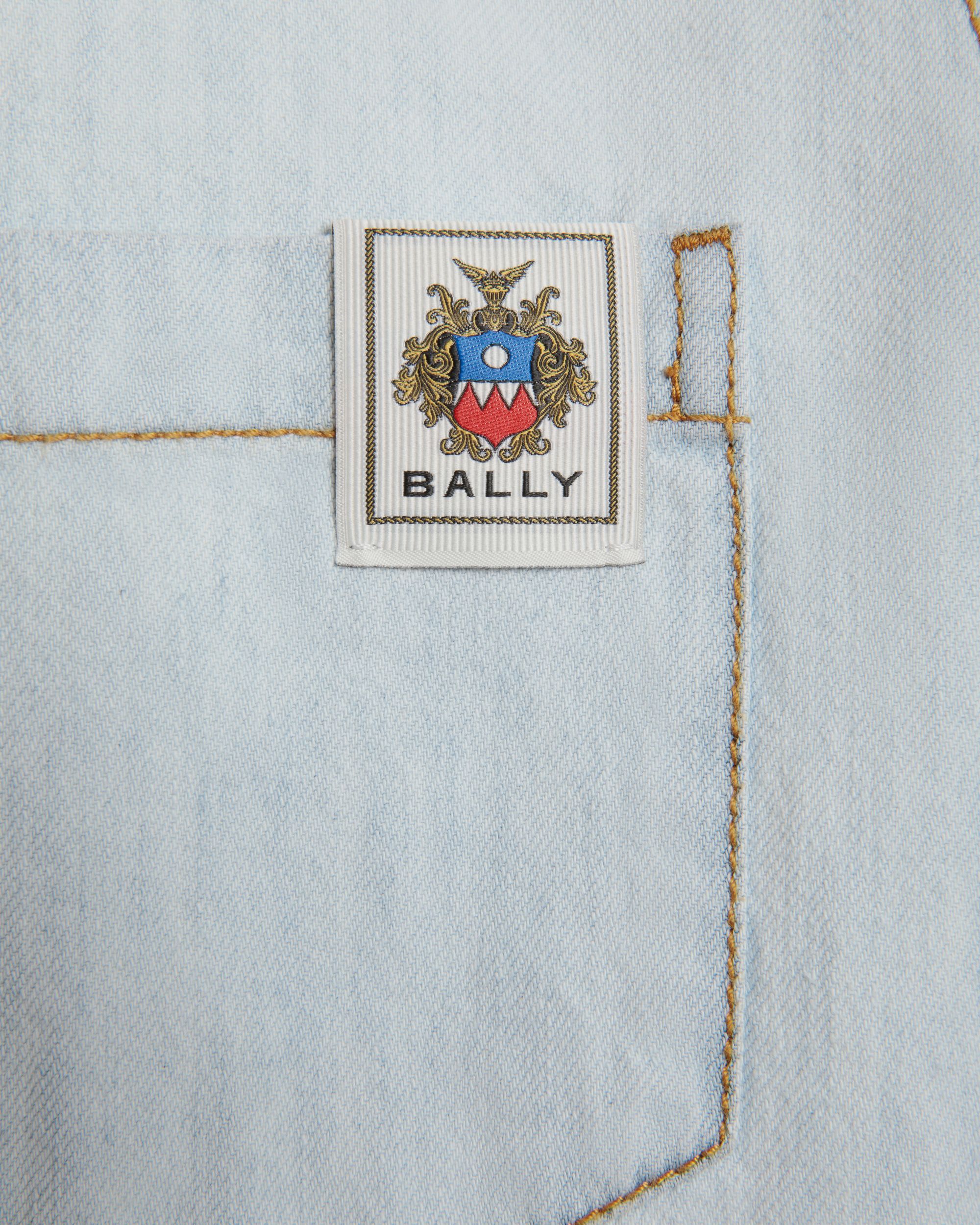 Bally Global - Camisa De Manga Larga De Algodón Light Blue - Azul