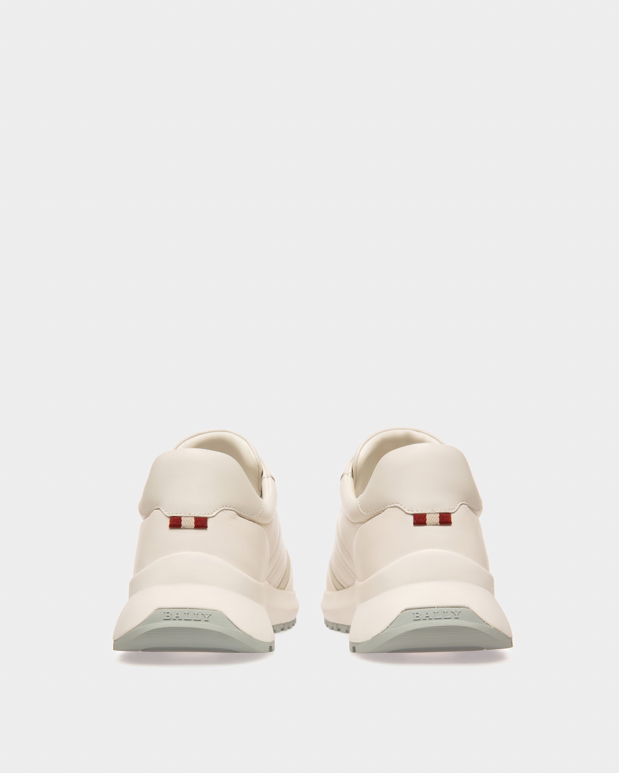 Bally Global - Dessye Leather And Fabric Sneakers In White And Bone - White