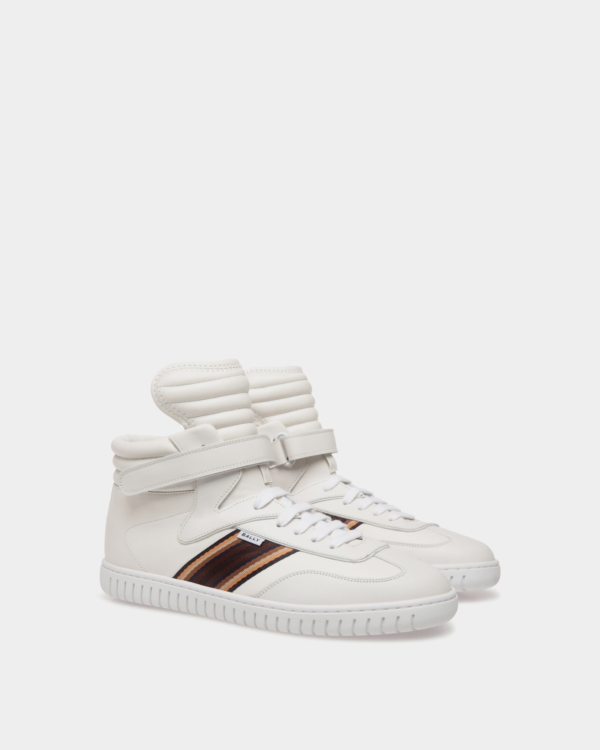 Bally Global - Zapatilla Player De Piel Blanca - Blanco