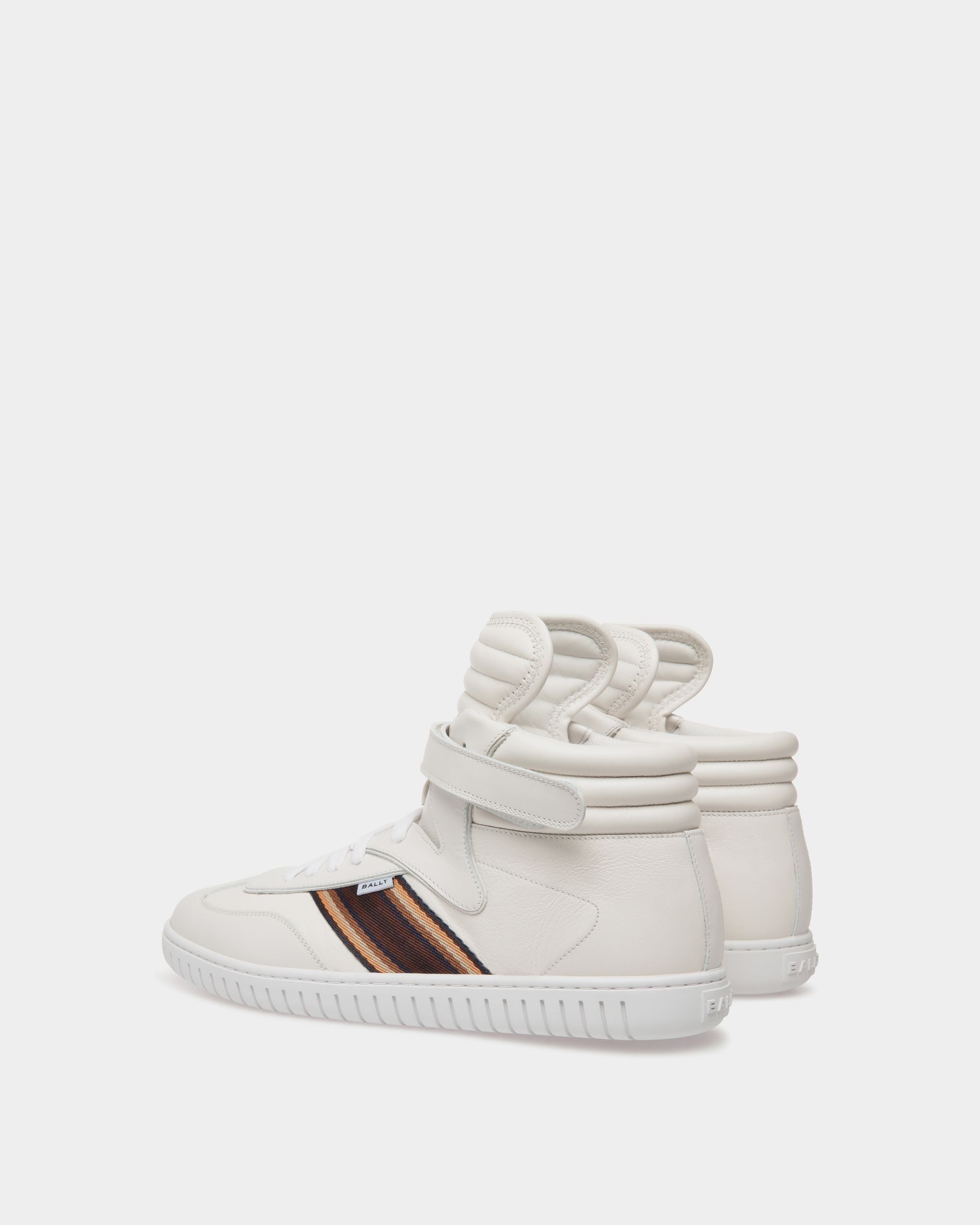 Bally Global - Zapatilla Player De Piel Blanca - Blanco