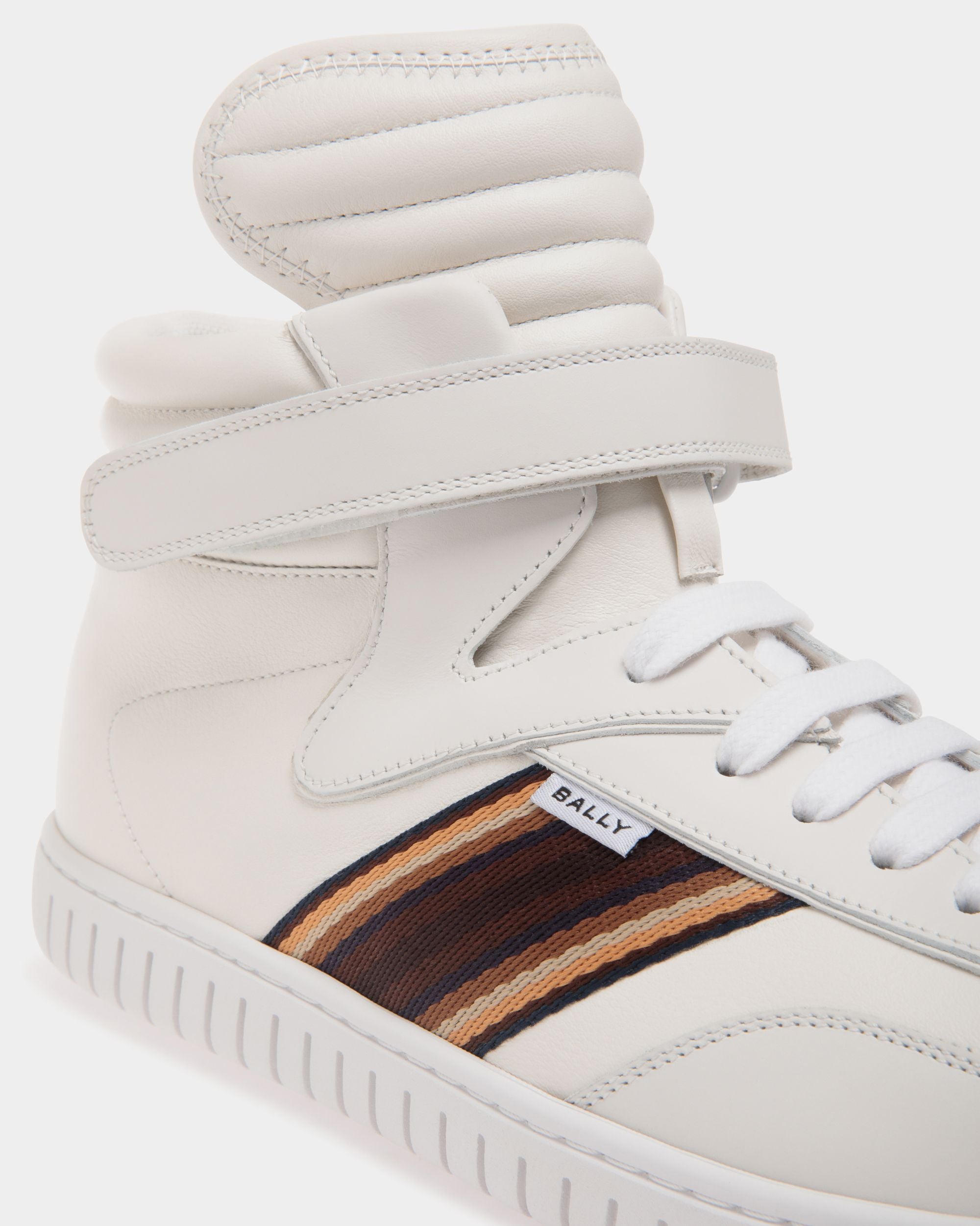 Bally Global - Zapatilla Player De Piel Blanca - Blanco