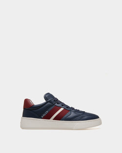 Sneaker Raise En Cuir Bleu