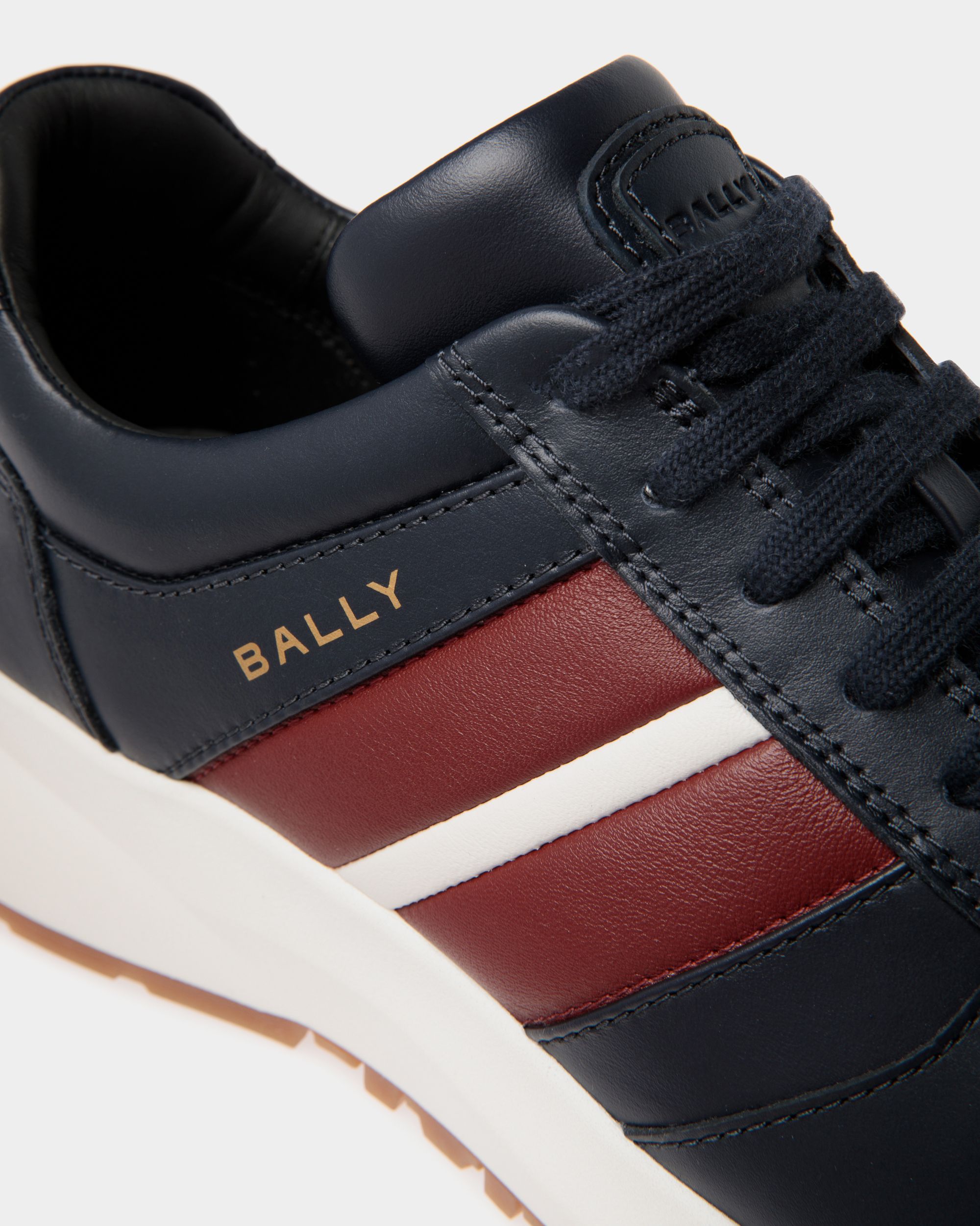Bally Global - Outline Sneaker In Navy Blue Leather - Blue