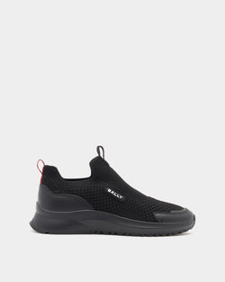 Zapatilla Outline De Tejido Negro