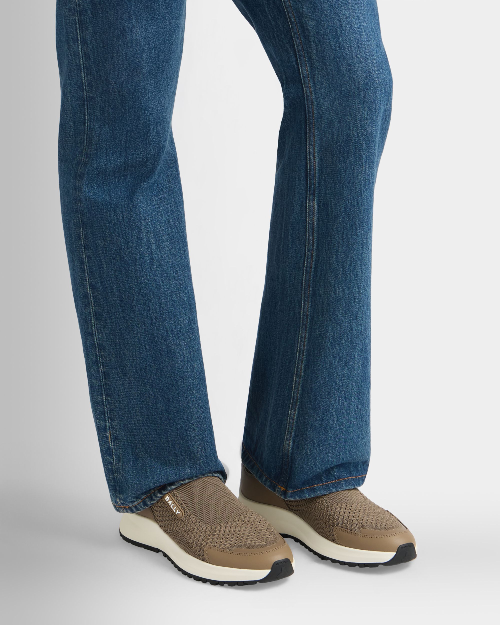 Bally Global - Outline Sneaker in Taupe Fabric - Grey