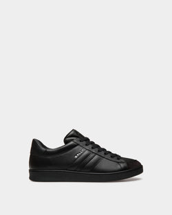 Tennis Sneaker In Black Leather