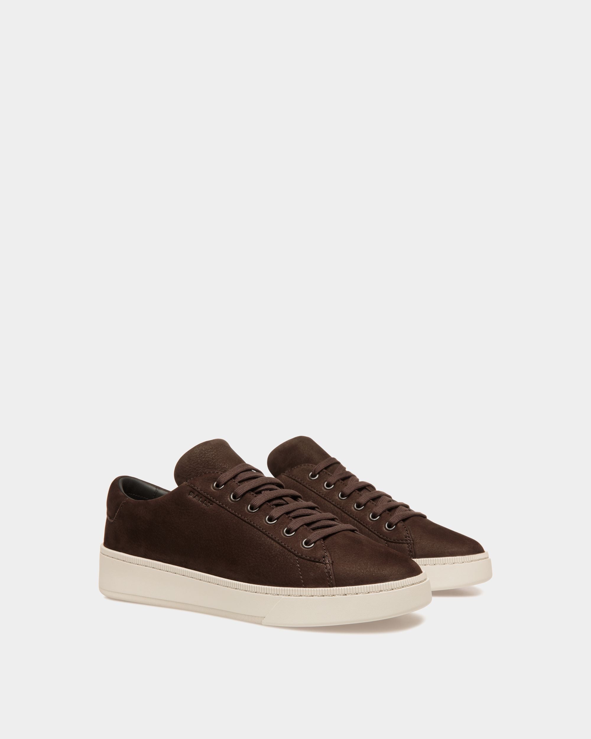 Bally Global - Sneaker Raise In Nabuk Color Ebano - Marrone