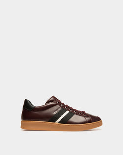Tennis Sneaker In Deep Burgundy Leather