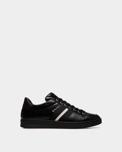 Sneaker Tennis En Cuir Noir