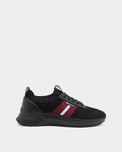 Outline Sneaker in Black Fabric