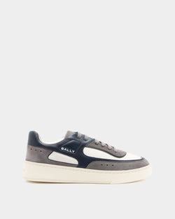 Sneaker Raise En Cuir Gris