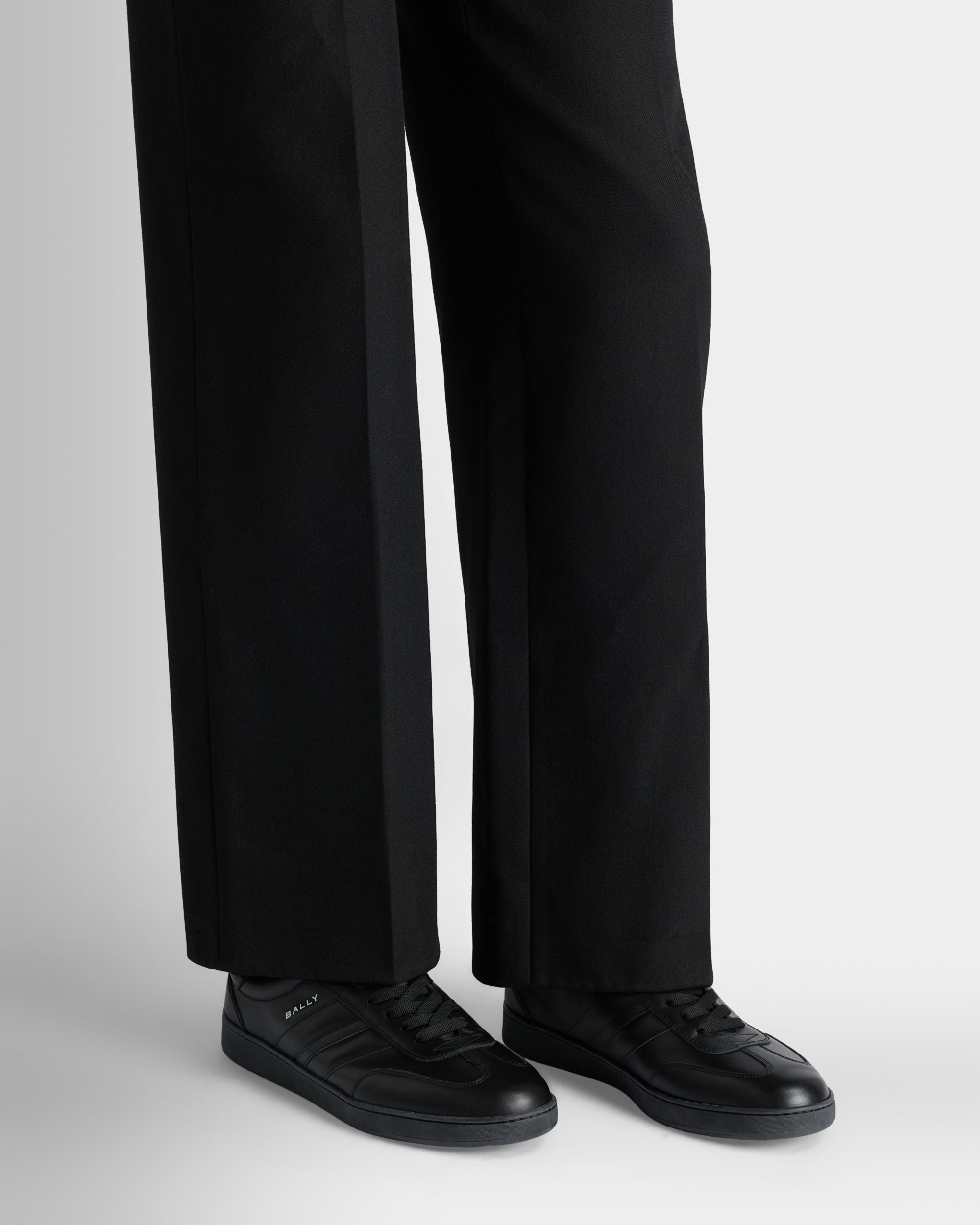 Bally Global - Retro Crest Sneaker Aus Leder In Schwarz - Schwarz