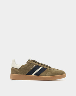 Zapatilla Retro Crest en ante verde