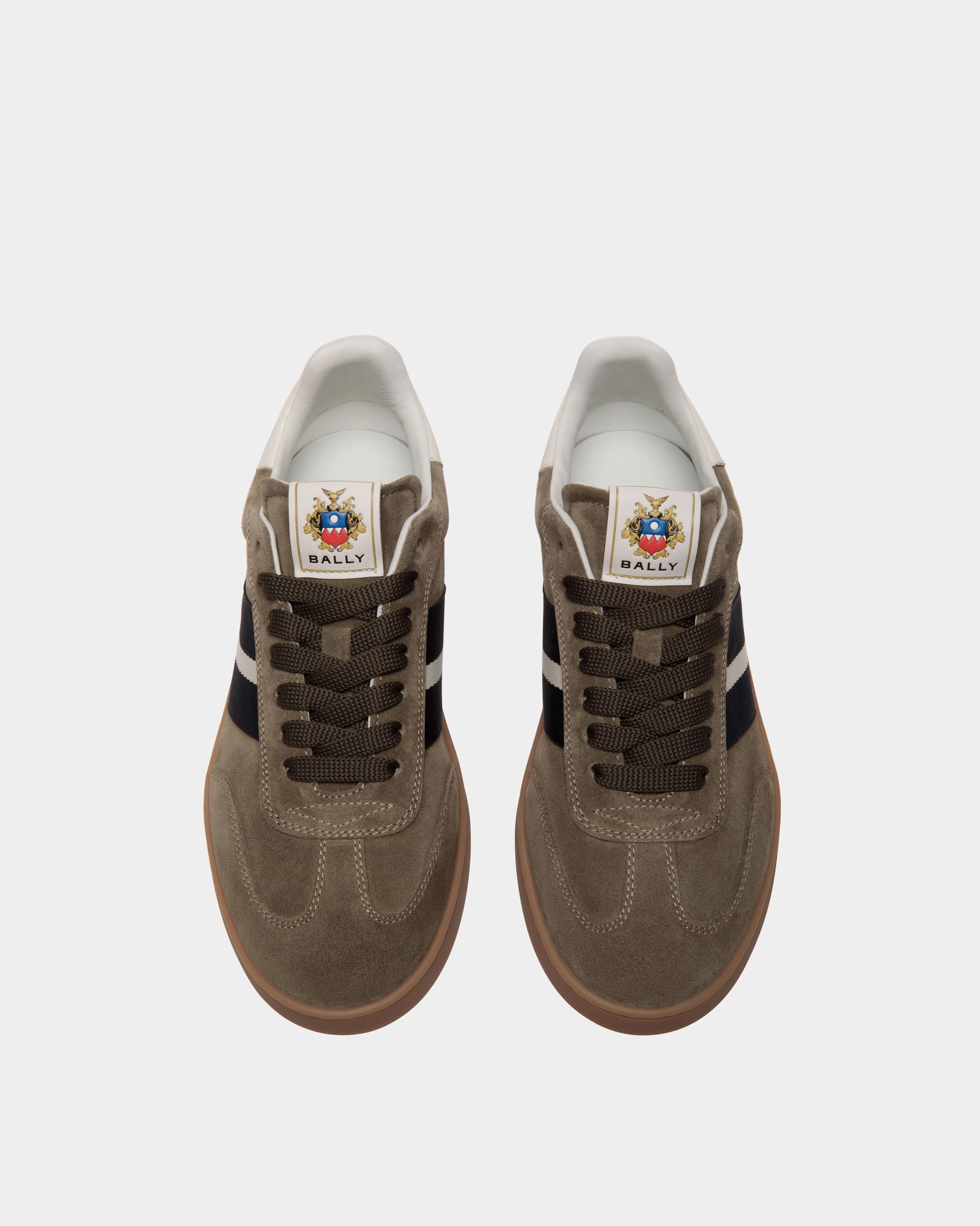 Bally Global - Zapatilla Retro Crest en ante verde - Verde