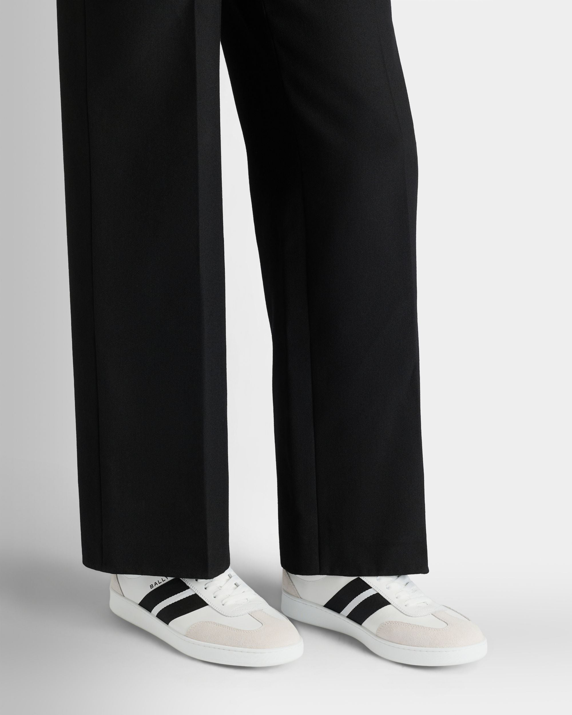 Bally Global - Retro Crest Sneaker Aus Leder In Weiß - Weiß