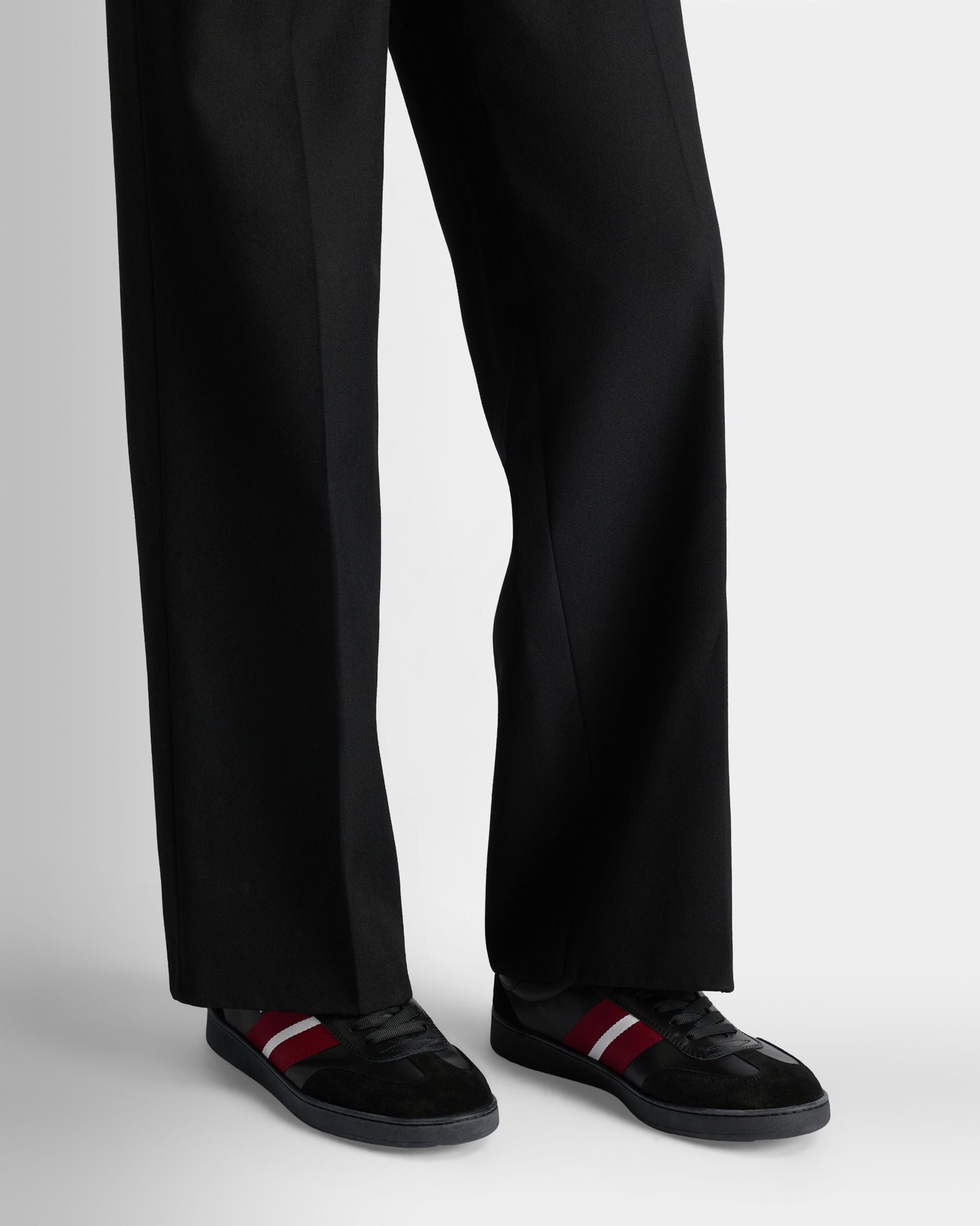 Bally Global - Retro Crest Sneaker Aus Leder In Schwarz - Schwarz