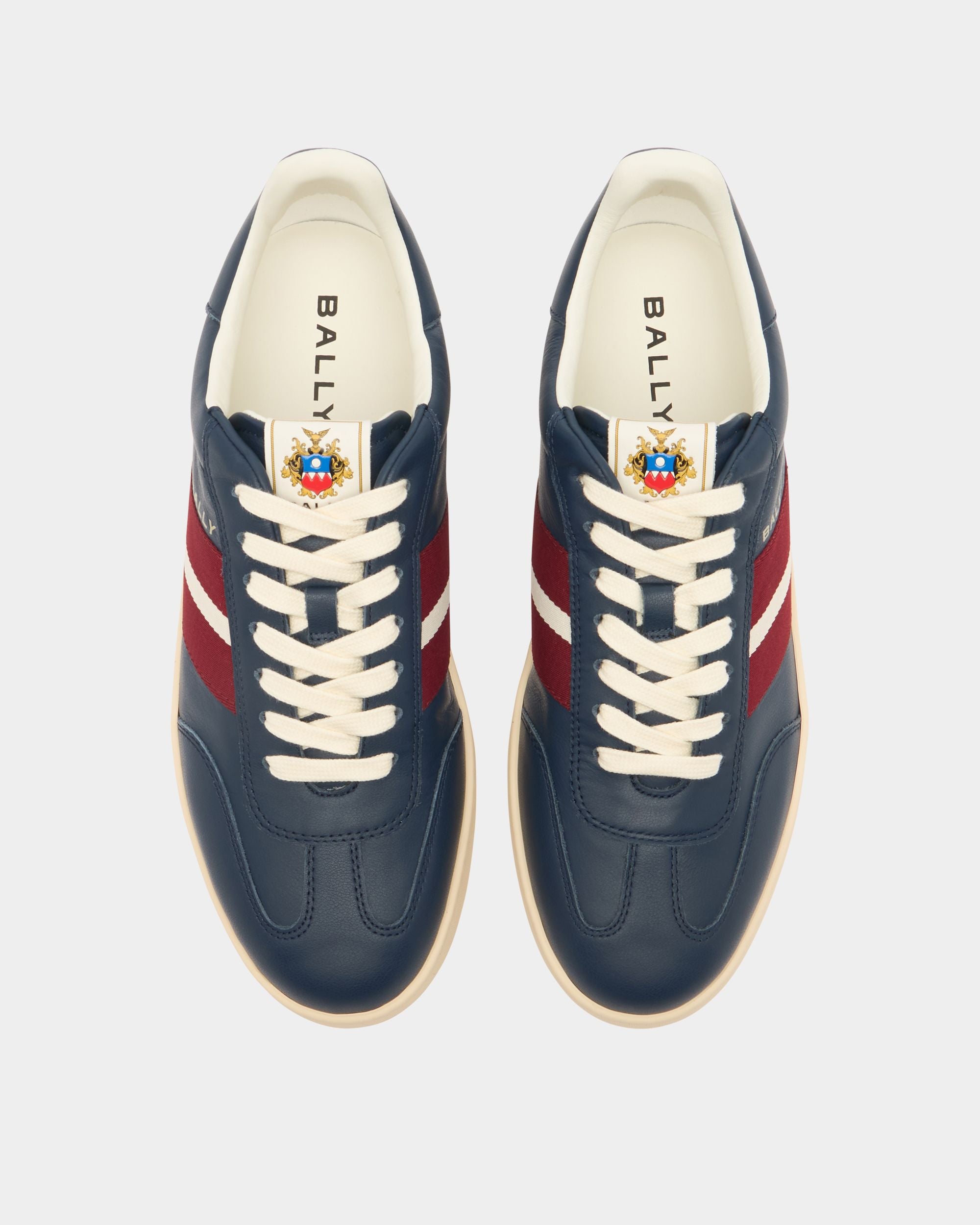 Bally Global - Retro Crest Sneaker in Blue Leather - Blue