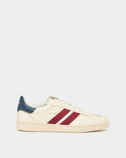 Retro Crest Sneaker in White Leather