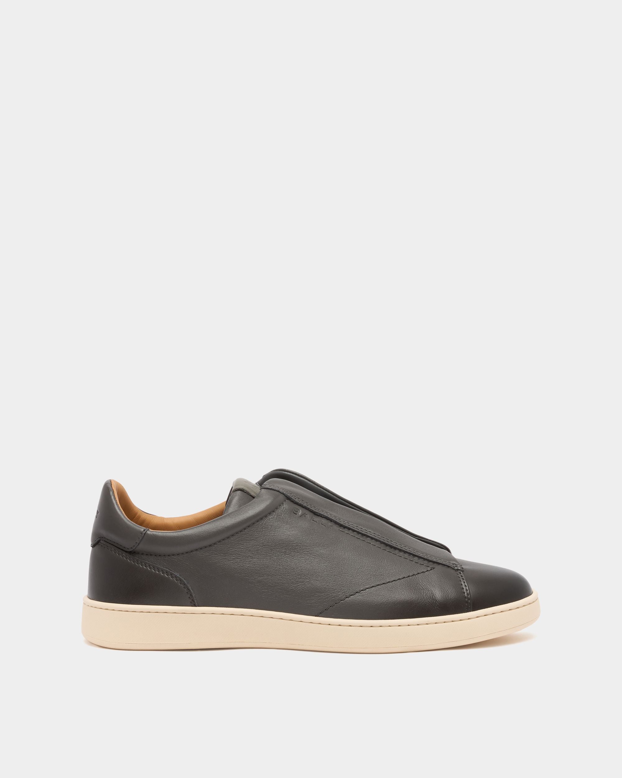 Bally Global - Retro Crest Sneaker in Dark Grey Leather - Grey