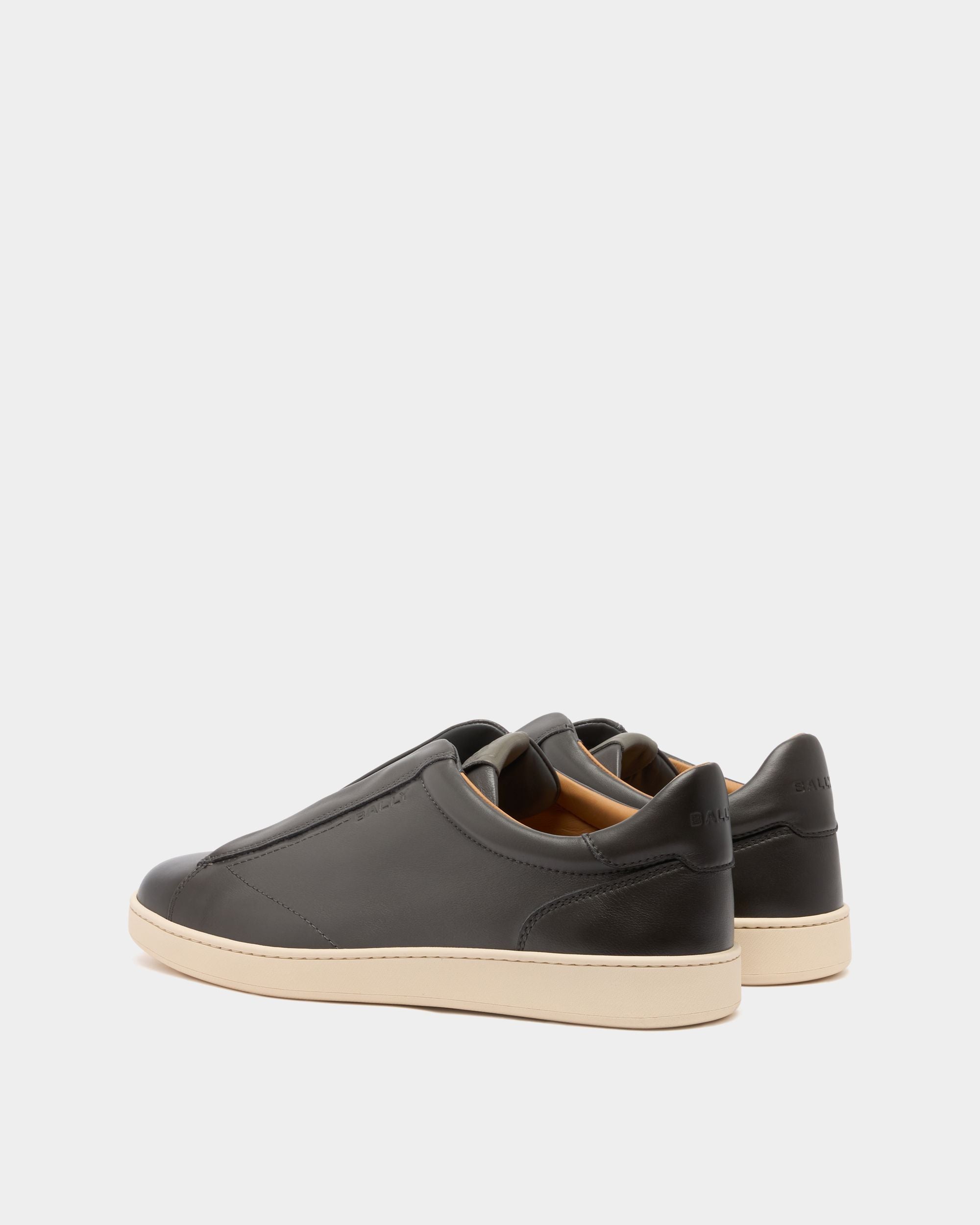 Bally Global - Retro Crest Sneaker in Dark Grey Leather - Grey