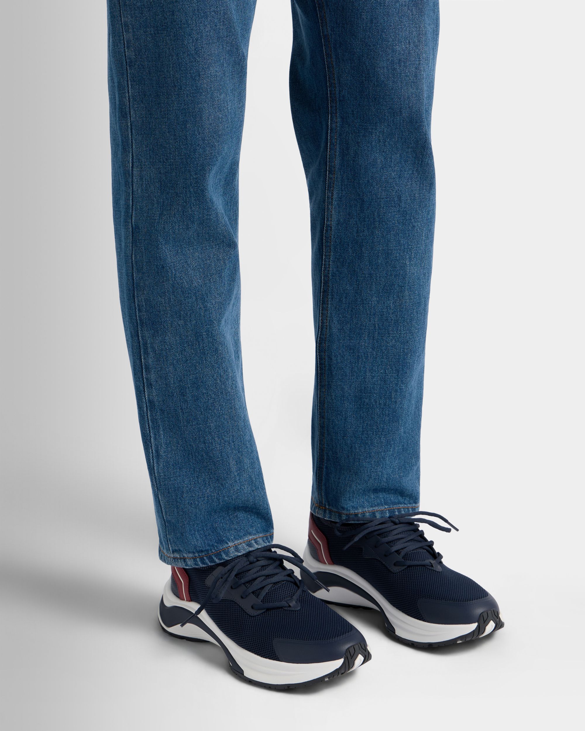 Bally Global - Woge Sneaker in Navy Blue Fabric - Blue